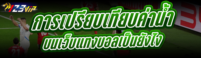 การเปรียบเทียบค่าน้ำ บนเว็บแทงบอลเป็นยังไง